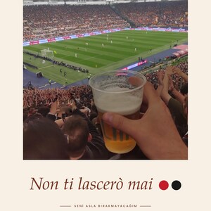 Framed AC Milan Poster | Away Supporters at Stadio Olimpico Rome | Forza Milan Wall Art | Football Fan Gift image 2
