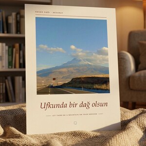 Framed Mount Hasan Photography Print | Turkey Landscape Wall Art | Aksaray Fine Art Poster | Nature Giclée Print 画像 4