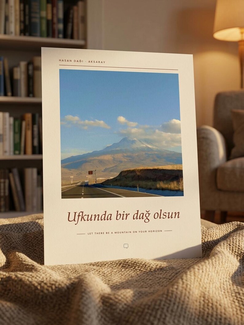 Framed Mount Hasan Photography Print | Turkey Landscape Wall Art | Aksaray Fine Art Poster | Nature Giclée Print 画像 4