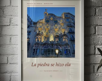 Framed Casa Batlló Photography Print | Barcelona Spain Wall Art | Gaudí Fine Art Poster | Architecture Giclée Print