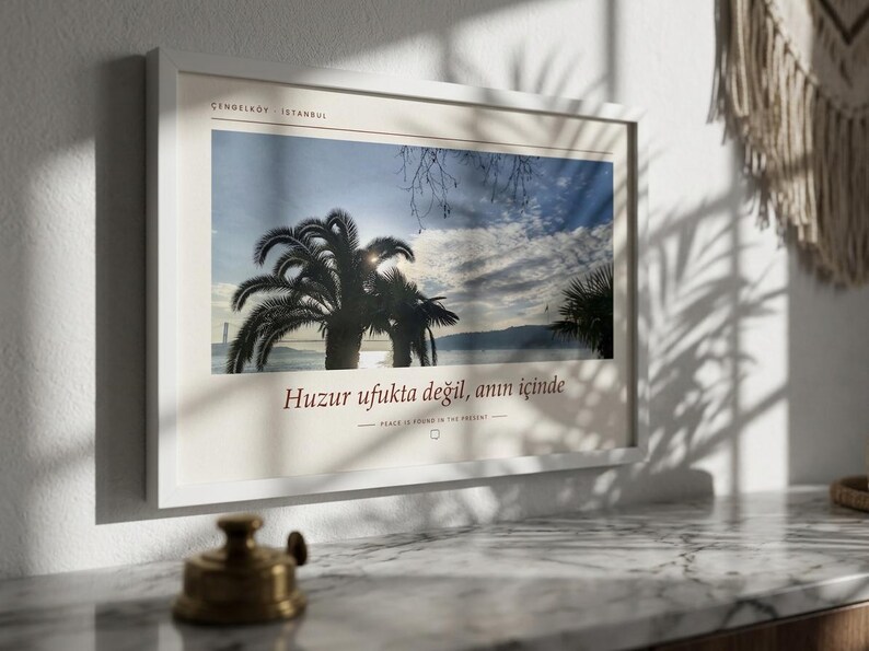 Framed Cengelköy Bosphorus Photography Print | Istanbul Wall Art | Turkey Fine Art Poster | Landscape Giclée Print image 4