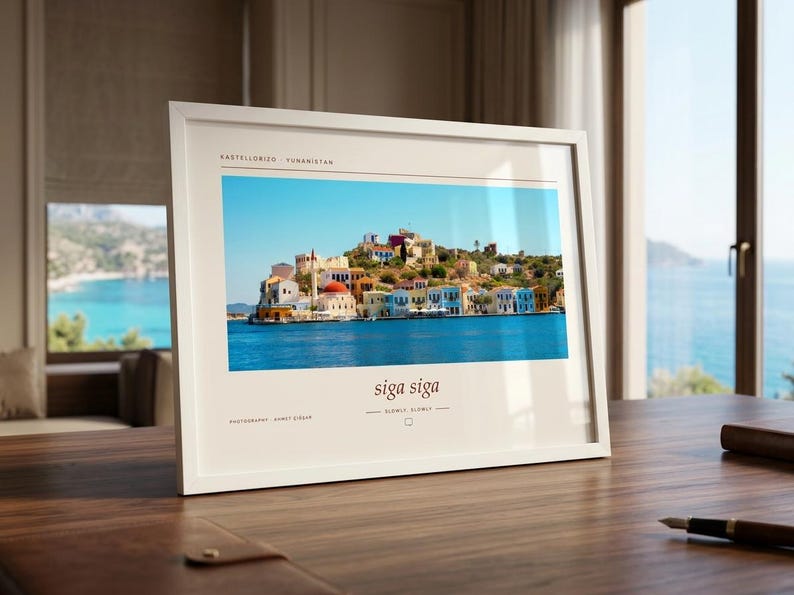 Kastellorizo Greece Photography Print | Colorful Greek Island Wall Art | Mediterranean Coastal Poster | Unframed Fine Art Giclée Print Bild 4
