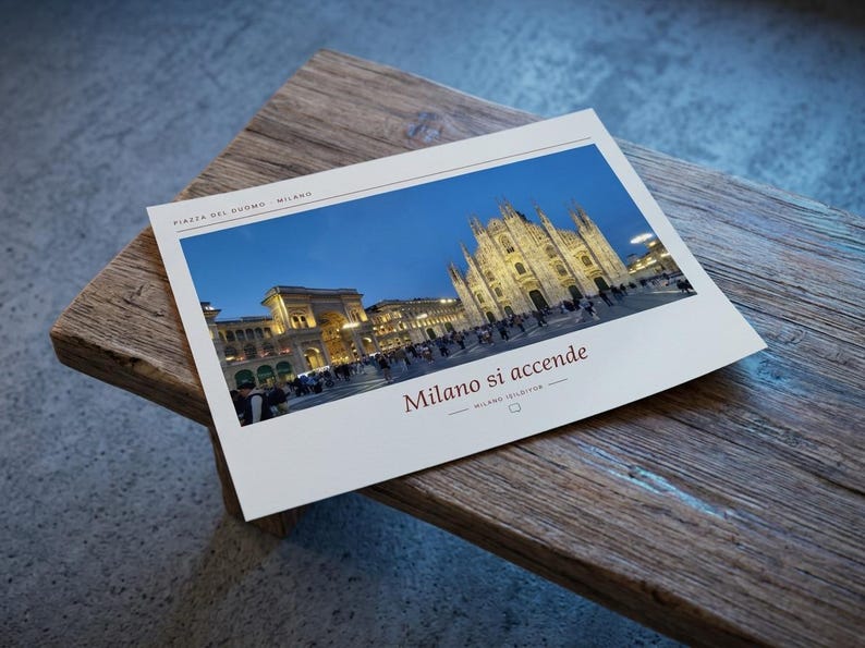 Milan Photography Print | Piazza del Duomo Wall Art | Milan Italy Travel Poster | Unframed Fine Art Giclée Print afbeelding 4