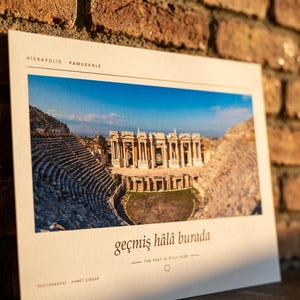 Hierapolis Photography Print | Pamukkale Turkey Ancient Ruins Wall Art | Roman Theatre Poster | Unframed Fine Art Giclée Print image 2