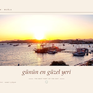 ボドルムの夕日写真プリント | トルコ・ムーラ県の海岸壁掛けアート | 地中海ポスター | 額装なしファインアートジクレープリント 画像 2