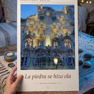 Impresión fotográfica de Casa Batlló / Barcelona España Arte mural / Cartel de viaje de Gaudí / Impresión Giclée de bellas artes sin enmarcar imagen 3