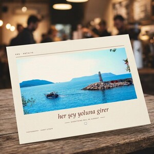 Kaş Lighthouse Photography Print | Antalya Turkey Coastal Wall Art | Mediterranean Sea Poster | Unframed Fine Art Giclée Print afbeelding 5