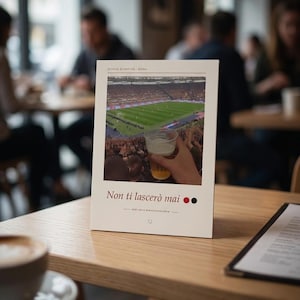 AC Milan Poster | Away Supporters at Stadio Olimpico Rome | Forza Milan Wall Art | Football Fan Gift | Fine Art Giclée Print image 2