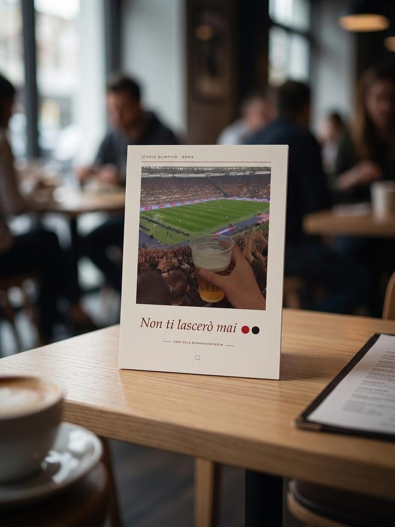 AC Milan Poster | Away Supporters at Stadio Olimpico Rome | Forza Milan Wall Art | Football Fan Gift | Fine Art Giclée Print image 2