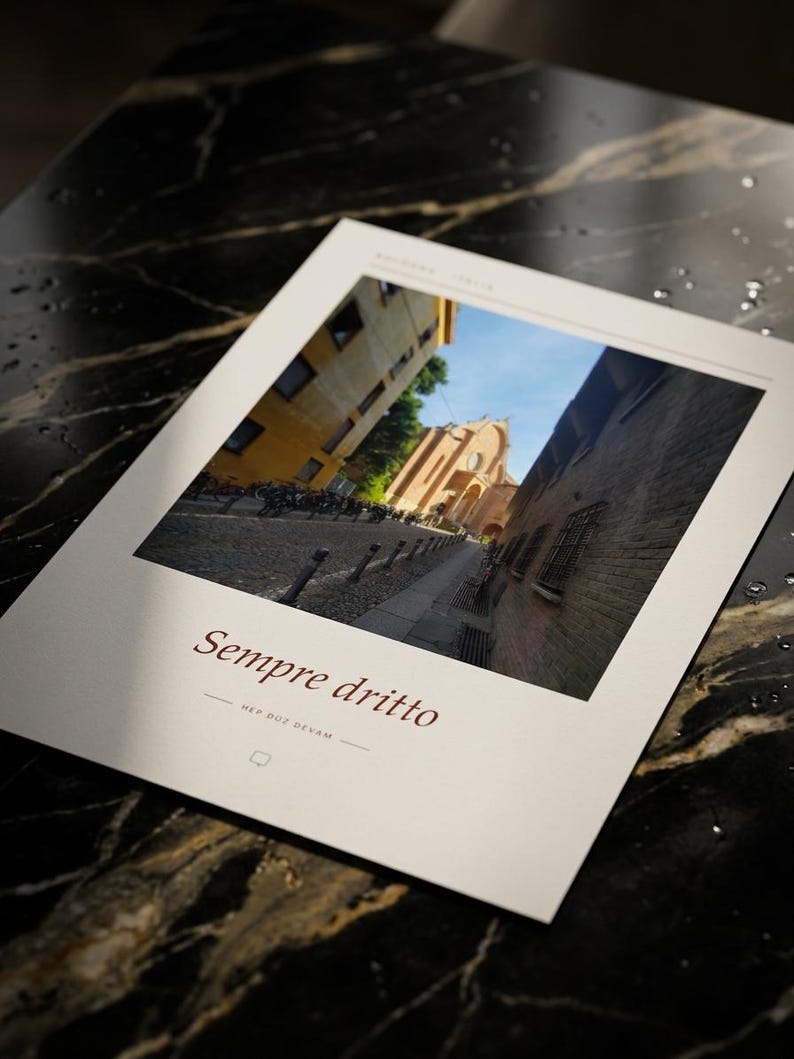 Sempre Dritto Poster | Bologna Italy Wall Art | Italian Street Photography Print, Bologna Travel Decor, Fine Art Giclée Print afbeelding 6
