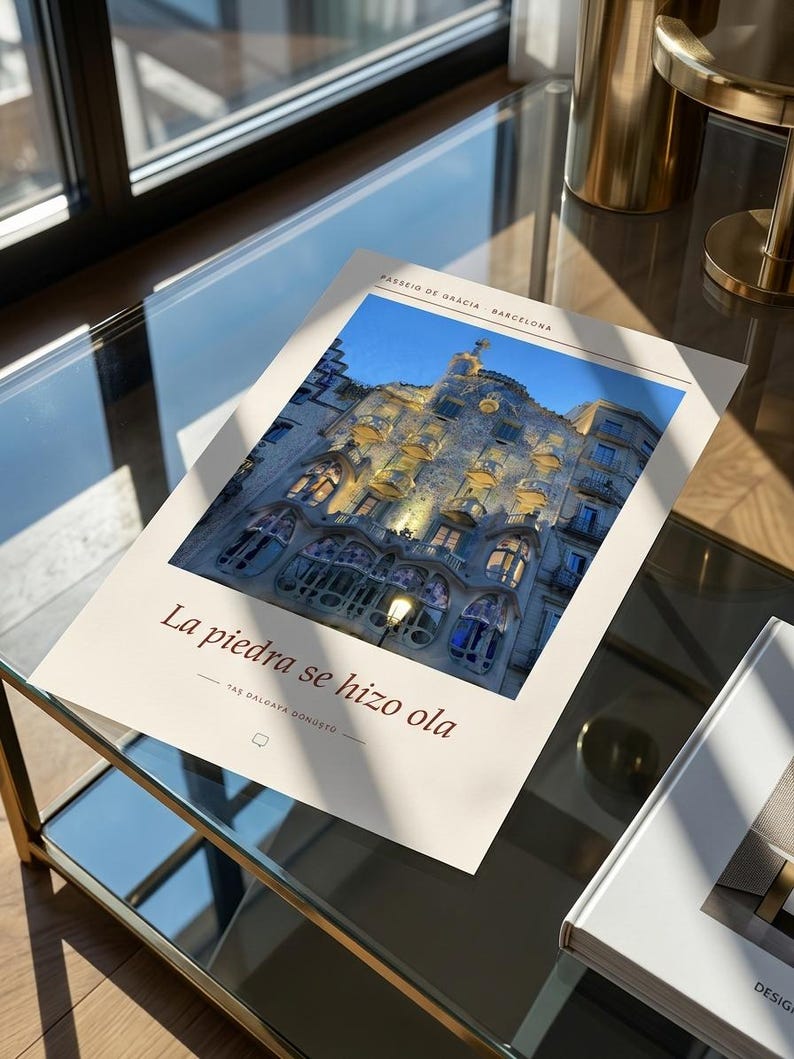 Framed Casa Batlló Photography Print | Barcelona Spain Wall Art | Gaudí Fine Art Poster | Architecture Giclée Print zdjęcie 5