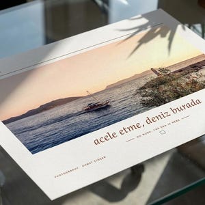 Kaş Sunset Photography Print | Antalya Turkey Coastal Wall Art | Mediterranean Sea Poster | Unframed Fine Art Giclée Print image 3