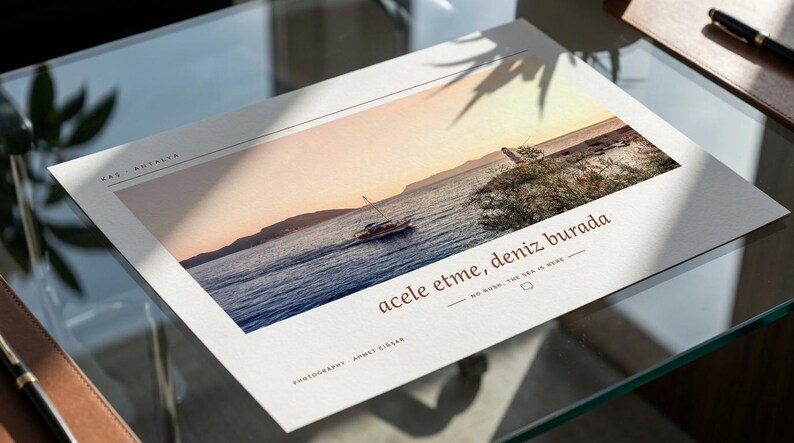 Kaş Sunset Photography Print | Antalya Turkey Coastal Wall Art | Mediterranean Sea Poster | Unframed Fine Art Giclée Print image 3