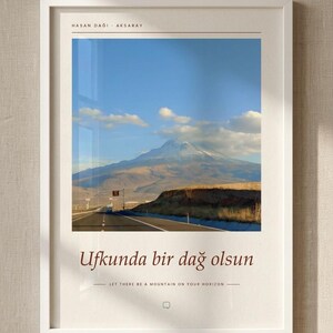 Photographie du Mont Hasan | Paysage de Turquie | Affiche de voyage Aksaray | Impression giclée d'art sans cadre image 2