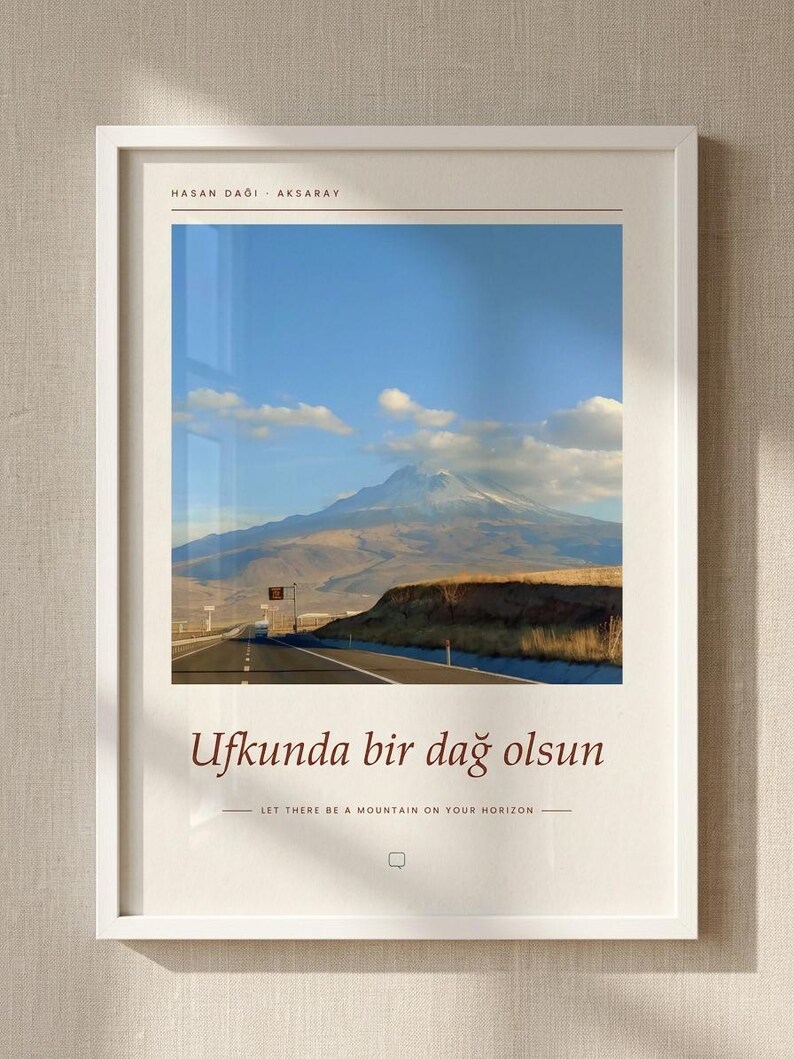 Photographie du Mont Hasan | Paysage de Turquie | Affiche de voyage Aksaray | Impression giclée d'art sans cadre image 2
