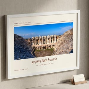 Hierapolis Photography Print | Pamukkale Turkey Ancient Ruins Wall Art | Roman Theatre Poster | Unframed Fine Art Giclée Print image 6