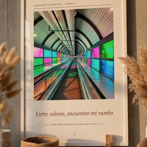 Framed Madrid Photography Print | Barajas Terminal 4 Wall Art | Madrid Spain Fine Art Poster | Architecture Giclée Print imagen 5