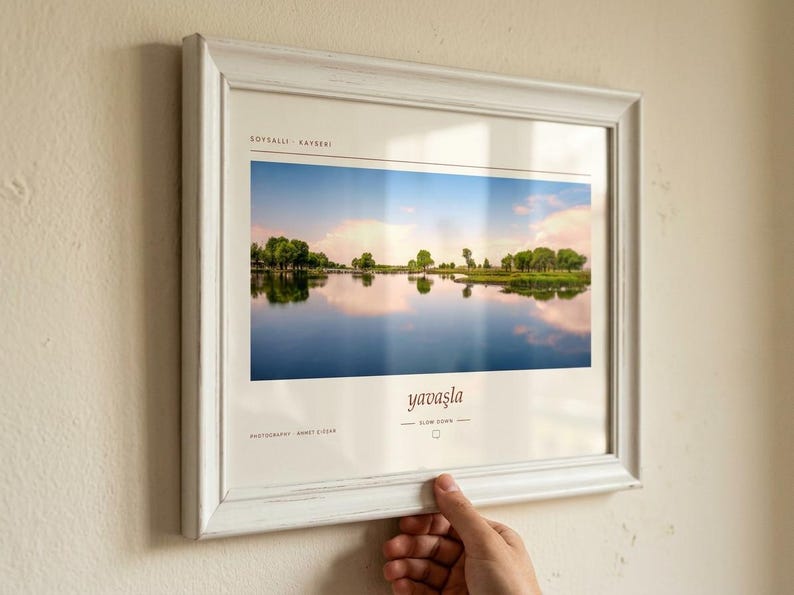 Framed Kayseri Landscape Photography Print | Soysallı Nature Park Wall Art | Turkey Lake Poster | Fine Art Giclée Print imagen 5
