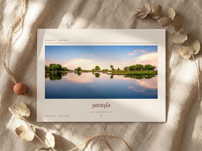 Framed Kayseri Landscape Photography Print | Soysallı Nature Park Wall Art | Turkey Lake Poster | Fine Art Giclée Print imagen 6