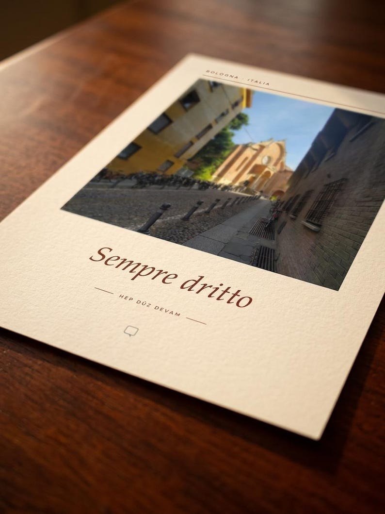 Sempre Dritto Poster | Bologna Italy Wall Art | Italian Street Photography Print, Bologna Travel Decor, Fine Art Giclée Print afbeelding 3