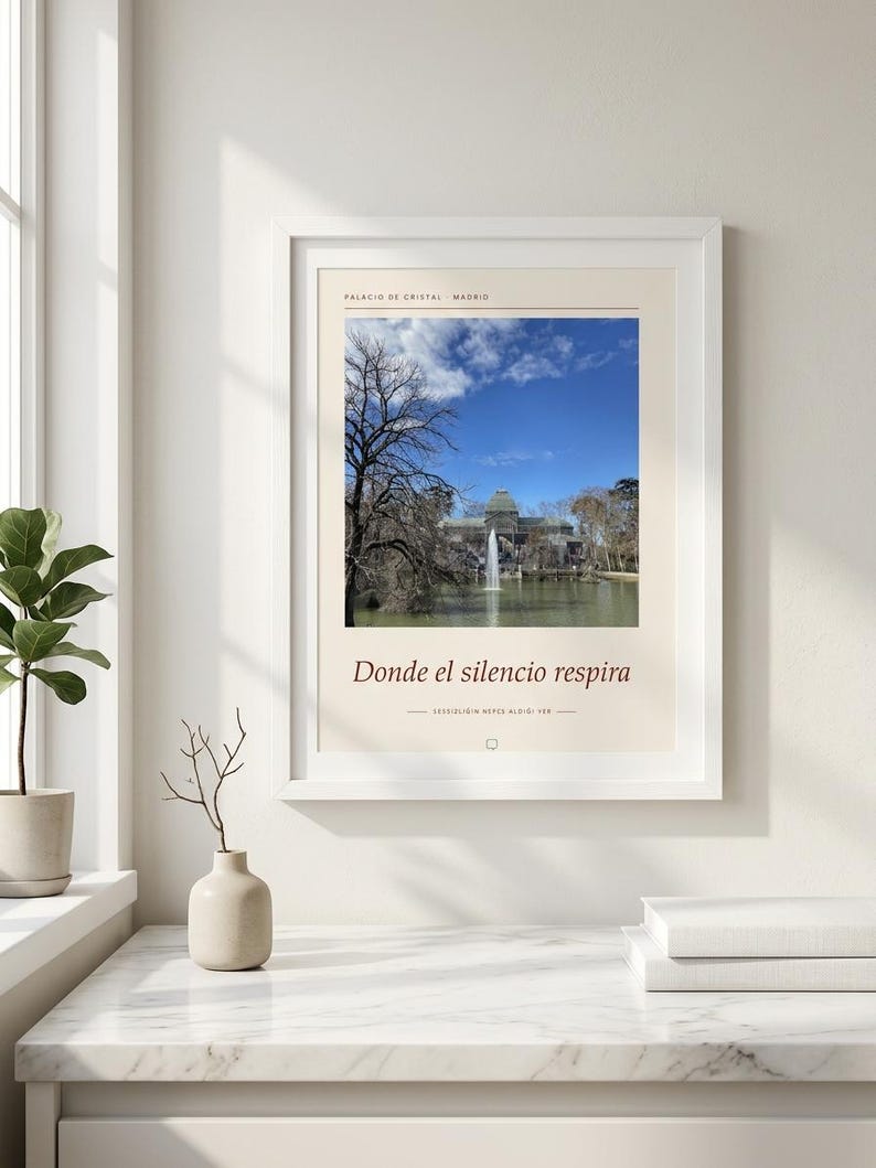 Framed Madrid Photography Print | El Retiro Park Wall Art | Madrid Spain Fine Art Poster | Nature Giclée Print imagem 3