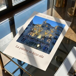 Impresión fotográfica de Casa Batlló / Barcelona España Arte mural / Cartel de viaje de Gaudí / Impresión Giclée de bellas artes sin enmarcar imagen 4