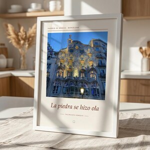 Framed Casa Batlló Photography Print | Barcelona Spain Wall Art | Gaudí Fine Art Poster | Architecture Giclée Print zdjęcie 7