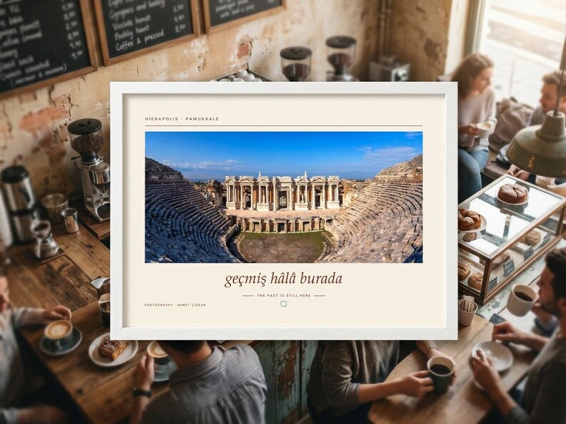 Hierapolis Photography Print | Pamukkale Turkey Ancient Ruins Wall Art | Roman Theatre Poster | Unframed Fine Art Giclée Print image 3