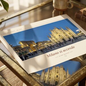 Framed Milan Photography Print | Piazza del Duomo Wall Art | Milan Italy Fine Art Poster | Cityscape Giclée Print imagen 6