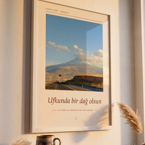Framed Mount Hasan Photography Print | Turkey Landscape Wall Art | Aksaray Fine Art Poster | Nature Giclée Print 画像 6