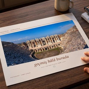 Hierapolis Photography Print | Pamukkale Turkey Ancient Ruins Wall Art | Roman Theatre Poster | Unframed Fine Art Giclée Print image 7
