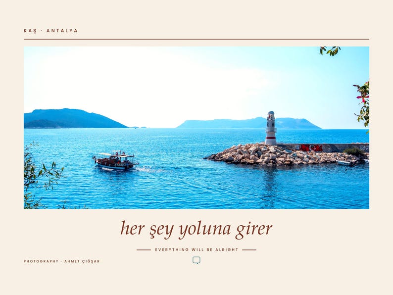 Kaş Lighthouse Photography Print | Antalya Turkey Coastal Wall Art | Mediterranean Sea Poster | Unframed Fine Art Giclée Print afbeelding 1