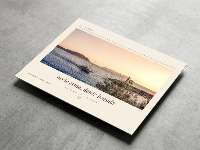 Kaş Sunset Photography Print | Antalya Turkey Coastal Wall Art | Mediterranean Sea Poster | Unframed Fine Art Giclée Print image 4