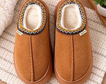 Women's Fuzzy Slippers, Warm Winter House Shoes, Plush Indoor Slippers, Soft Sole Non Slip Slippers, Bedroom Shoes, Cozy Gift for Her