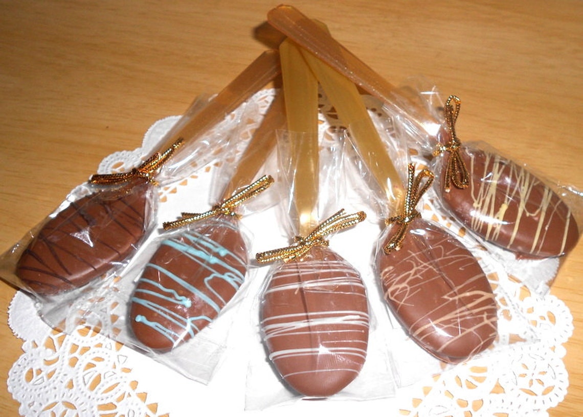 Chocolate Coffee Dunker Spoons Flavored Spoons Coffee Etsy