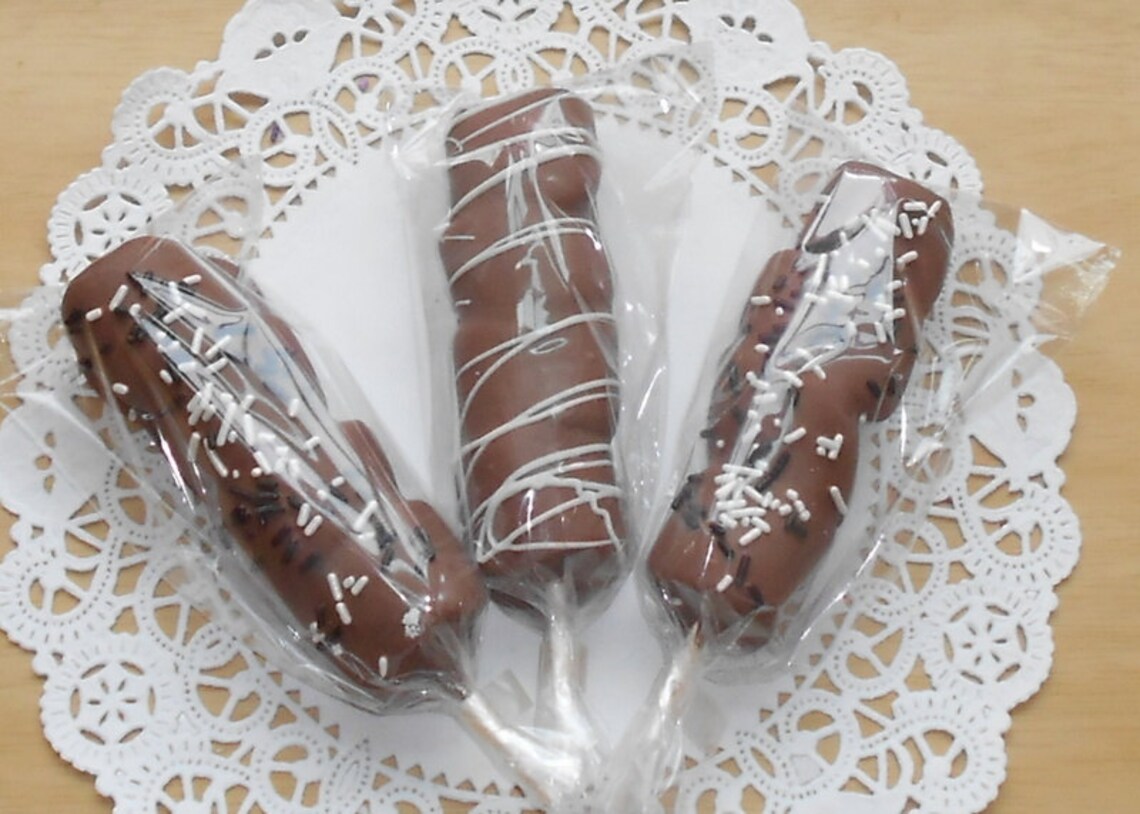 Chocolate Covered Marshmallows on a Stick Wedding Favors Etsy
