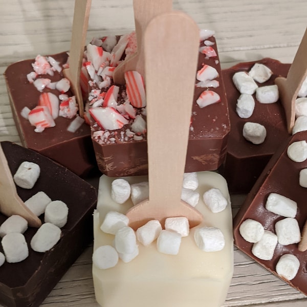 Hot Chocolate on a Stick - solid chocolate - party favors - Christmas parties