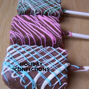 Rice Krispie Treats covered in chocolate Kids party favors Valentine's favors image 1