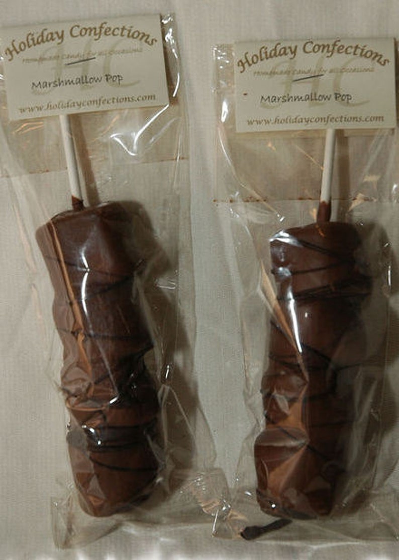 Chocolate Covered Marshmallows on a Stick Wedding Favors Etsy