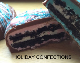 Gender Reveal Chocolate Sandwich Cookie -  Chocolate Favors