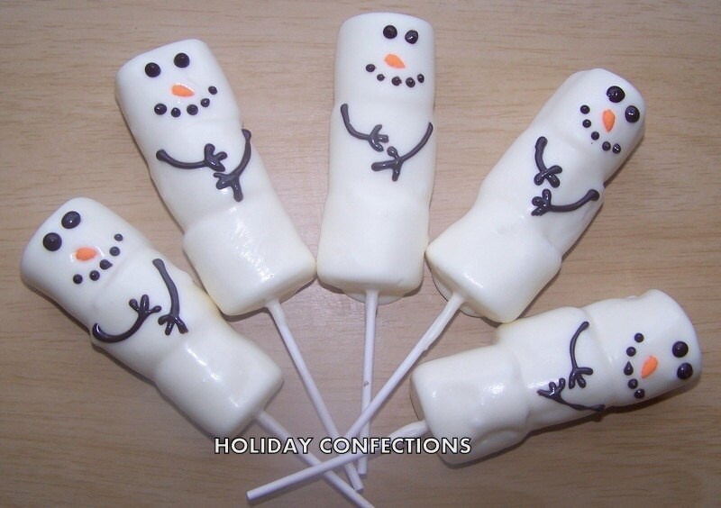 Snowman Marshmallow Pops