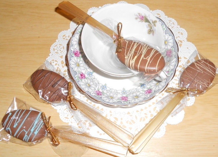 Chocolate Coffee Dunker Spoons Flavored Spoons Coffee Etsy