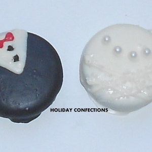 Sandwich Cookie Bride and Groom Chocolate Favors image 1
