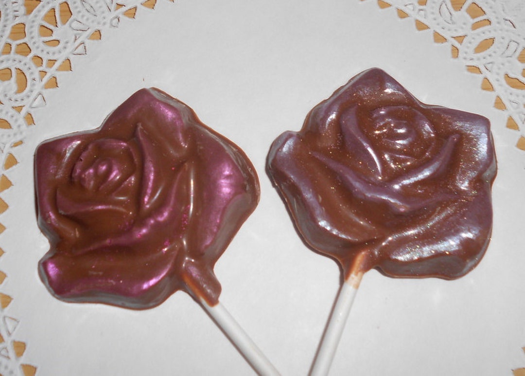 Chocolate Rose Lollipops Chocolate Suckers Girls Easter Basket