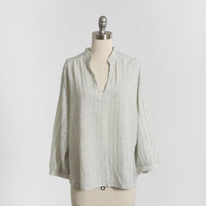 Vintage 1970s silver lurex blouse