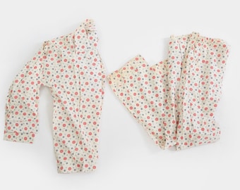 Vintage Deadstock 1960er Jahre Arcrest Sanforized rot, weiß & blau Baumwolle Pyjamas PJ Set
