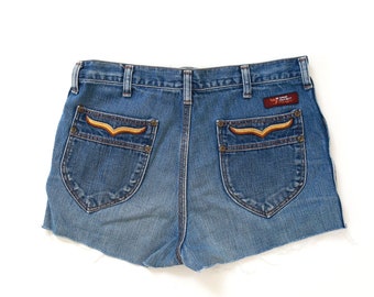 70s Wrangler Wrapid Transit jean shorts | Vintage 1970s Wrangler cutoff shorts W31