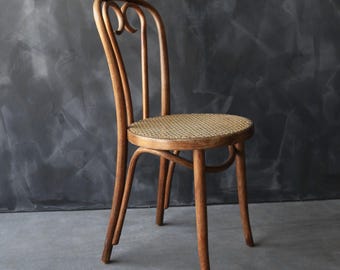 Antique Vintage FMG Bentwood cane cafe chair