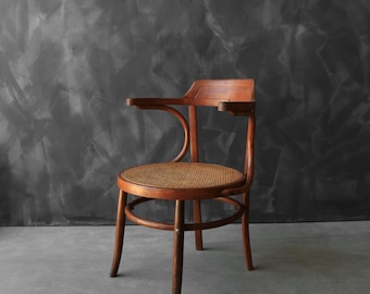 Antique vintage Thonet bentwood cane armchair