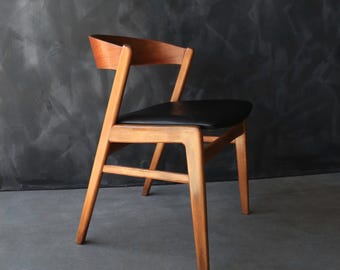 Mid Century Modern Folke Ohlsson Danish teak and walnut Dux Ribbon chair